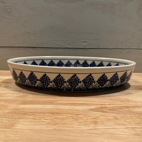 Vintage Boleslawiec Polish Pottery Oval 8.5” x 12” x 2" Serving Casserole Dish - Picture 2 of 6